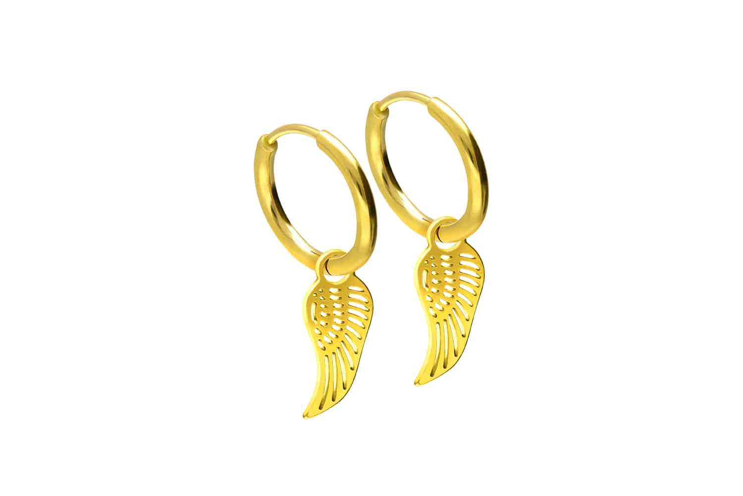 Chirurgenstahl Ohrclicker Creolen FLÜGEL von Piercingline